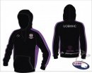 Brighton Hoxkey Unisex X Tec Style Black Purple White Hooded Sweatshirt UOBMHC Text On Back