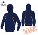 Evo Style Navy Orange Unisex Hooded Sweatshirt