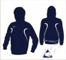 Evo Style Navy White Unisex Hooded Sweatshirt