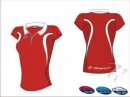 Evo Style Women's Red White Playing Shirt