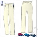 Hayes School Men's Cream Navy Cricket Trouser