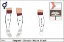 Olton & WW HC Unisex Classic Style White Maroon Navy Socks