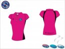 OHUA Umpires Style Women's Pink Black Polo Shirt