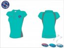OHUA Umpires Style Women's Blue Grey Polo Shirt