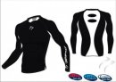 Tempest Bio Tec Unisex Black White Long Sleeve Undershirt