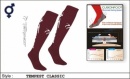 Tempest Unisex Classic Style Maroon White Socks