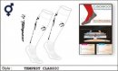 Tempest Unisex Classic Style White Black Socks
