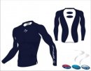 Tempest Bio Tec Unisex Dark Navy White Long Sleeve Undershirt