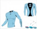 Tempest Bio Tec Unisex Light Blue Black Long Sleeve Undershirt