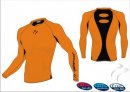 Tempest Bio Tec Unisex Orange Black Long Sleeve Undershirt