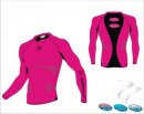 Tempest Bio Tec Unisex Pink Black Long Sleeve Undershirt