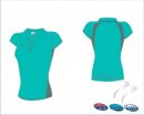 Umpire Style Women's Blue Grey Polo Shirt