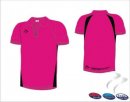 England Hockey Umpire  Men's Pink Black Polo Shirt