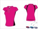 England Hockey Umpire Style Women's Pink Black Polo Shirt