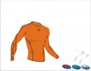 SALE Tempest Orange Stroke  Unisex Long Sleeve Undershirt