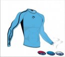 Tempest Umpire Style Unisex Light Blue Black Long Sleeve Undershirt