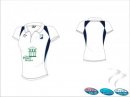 West Herts X Tec Style Women's White Navy Blue Polo Shirt