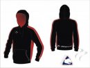 X Tec Style Unisex Black Red White Hooded Sweatshirt Red Hood