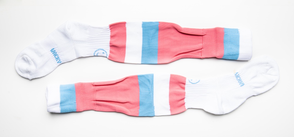 Wacky Socks Pink/Blue/White