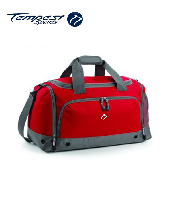grey holdall bag