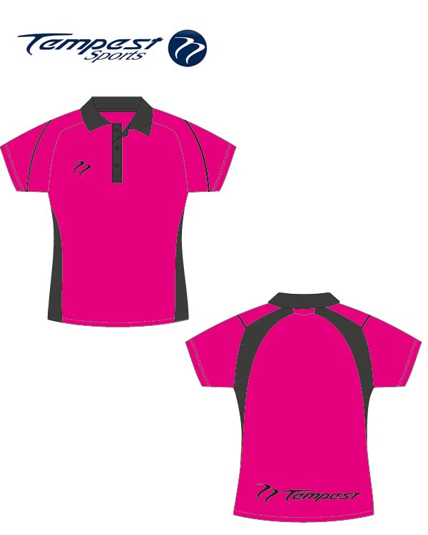 pink polo shirt womens