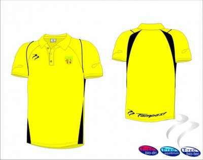 yellow black polo shirt