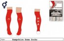 Hampshire Xpression Style Red White Socks